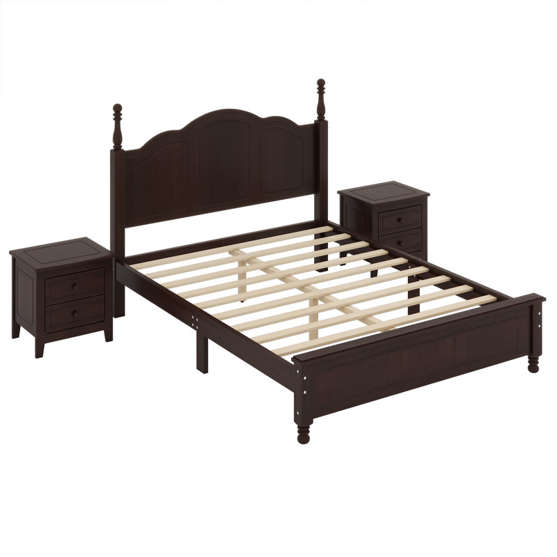 Dhruvan Panel Storage Bed, Full , Dark Walnut