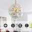 Lustre en verre de style Sputnik de 61 cm (24 po) avec suspension et chaîne réglable-2134452052