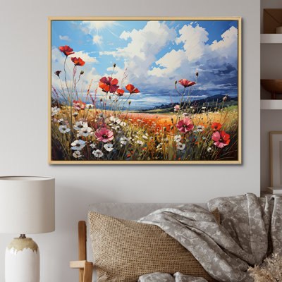 " Multicolor Crimson Blossom Elegance "