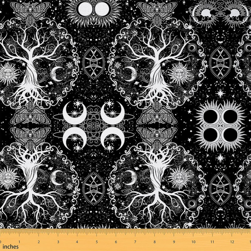Celestial Dreams Black Fabric 2 Yards