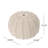 Modern Cotton Round Pouf, Beige