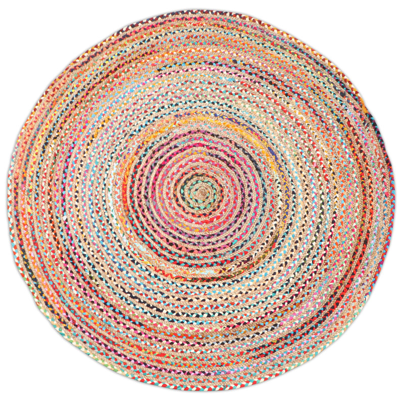 Round Lavinia Striped Hand Woven Area Rug, Round 200cm