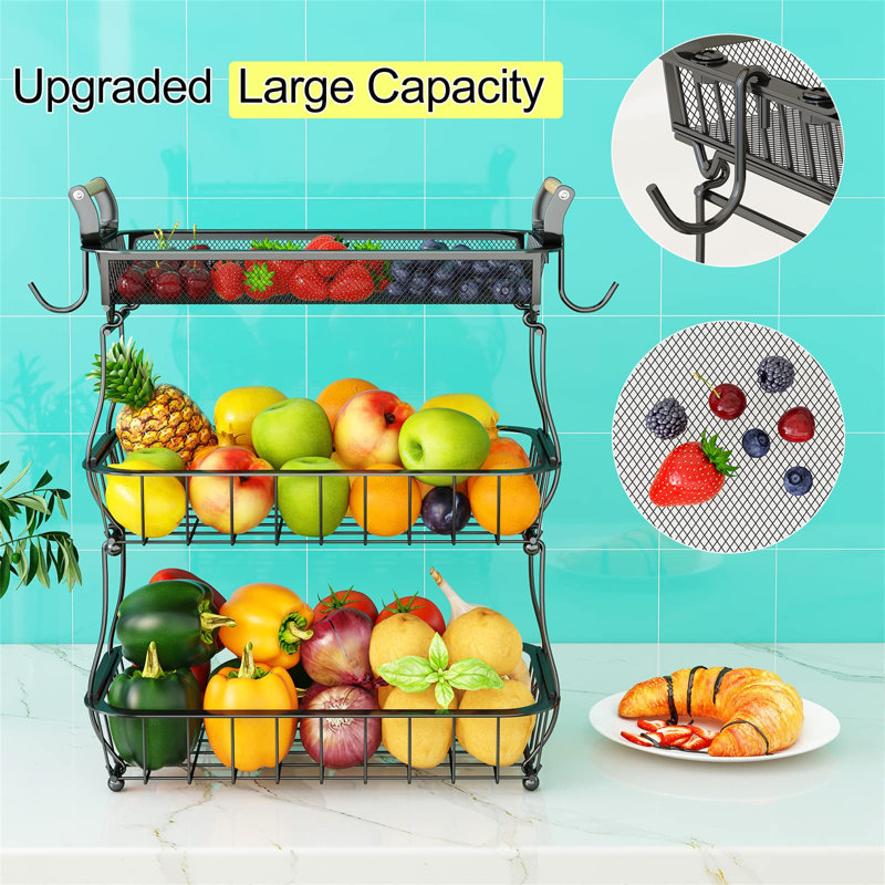 Belfry Kitchen Metal Hanging Fruit Basket