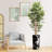 Artificial Tree in Contemporary Geometric Pattern Planter Fake Bamboo Silk Tree Plant Pot Plus Tree-103592541