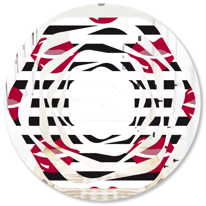 Miroir mural Whirl Lips, H 31,5 po x l po