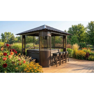 Zento 9.5 Ft. W x 9.5 Ft. D Ultrawood Composite Patio Gazebo Gazebo