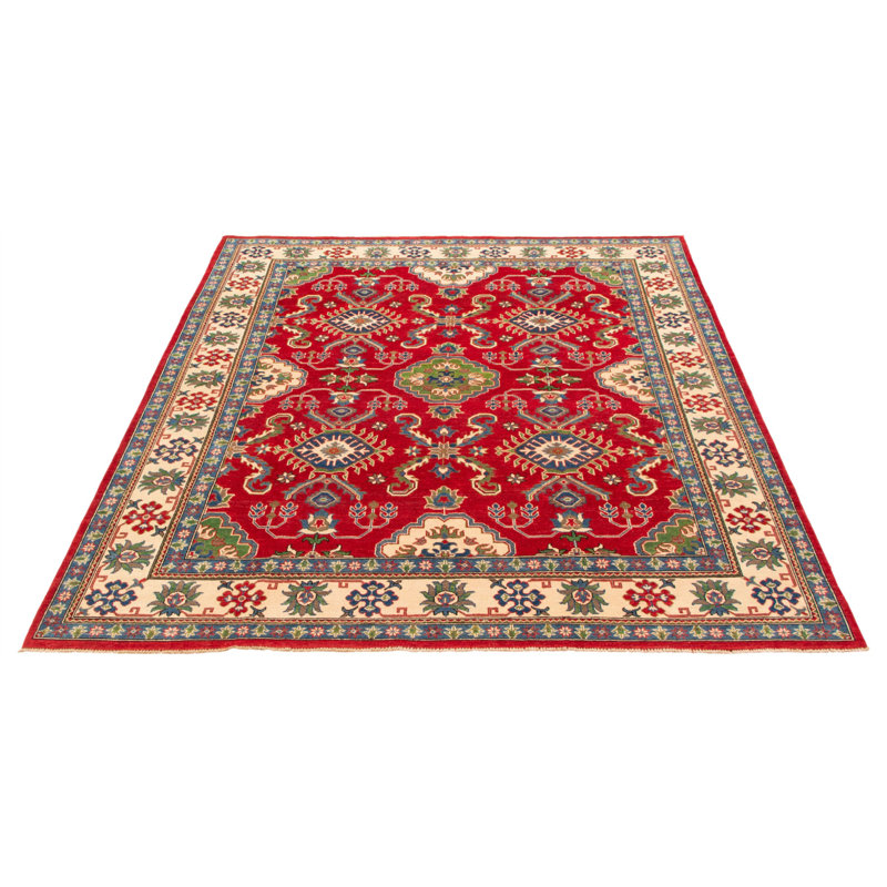 Tapis rouge foncé de 8 pi 1 po x 9 pi 6 po Maléigh