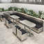 Banc rembourré en similicuir de style industriel