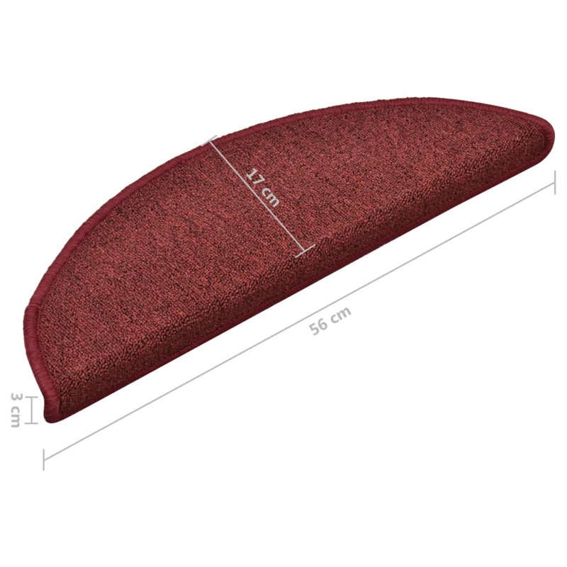 Lippold Non-Slip Stair Tread, 17cm x 56cm, Red
