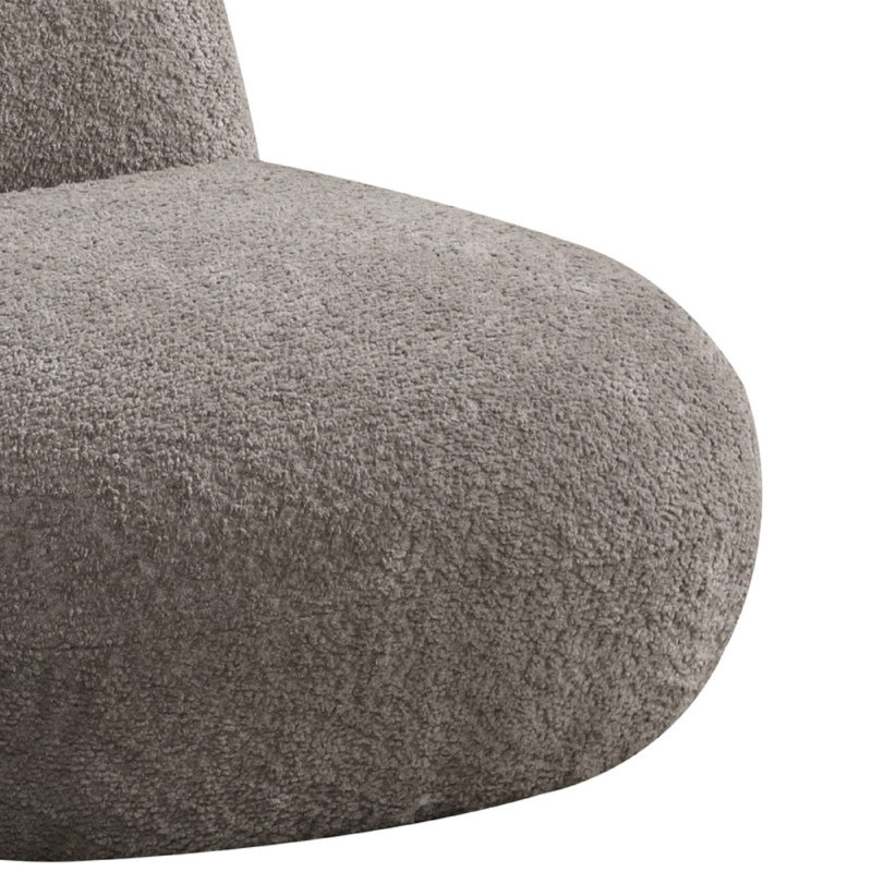Chaise pour enfant en forme de cerf Wesie, oreille sculptée et bois, chenille, Brun