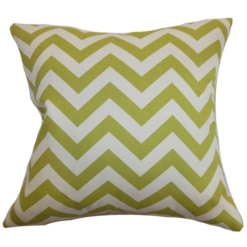 Taie décorative Xayabury Zigzag Bedding, Standard, Vert / Naturel