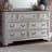 Colchester Upholstered Bed, Dresser & Mirror, Two Nightstand Bedroom Set