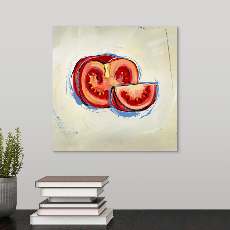 « picnic party iii », peinture sur toile, Toile tendue, H 12 po x l 12 po x p 1,25 po