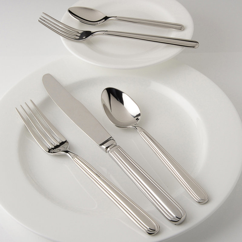 Metropolitan 5 Piece 18/10 Stainless Steel Flatware Set, Service for 1
