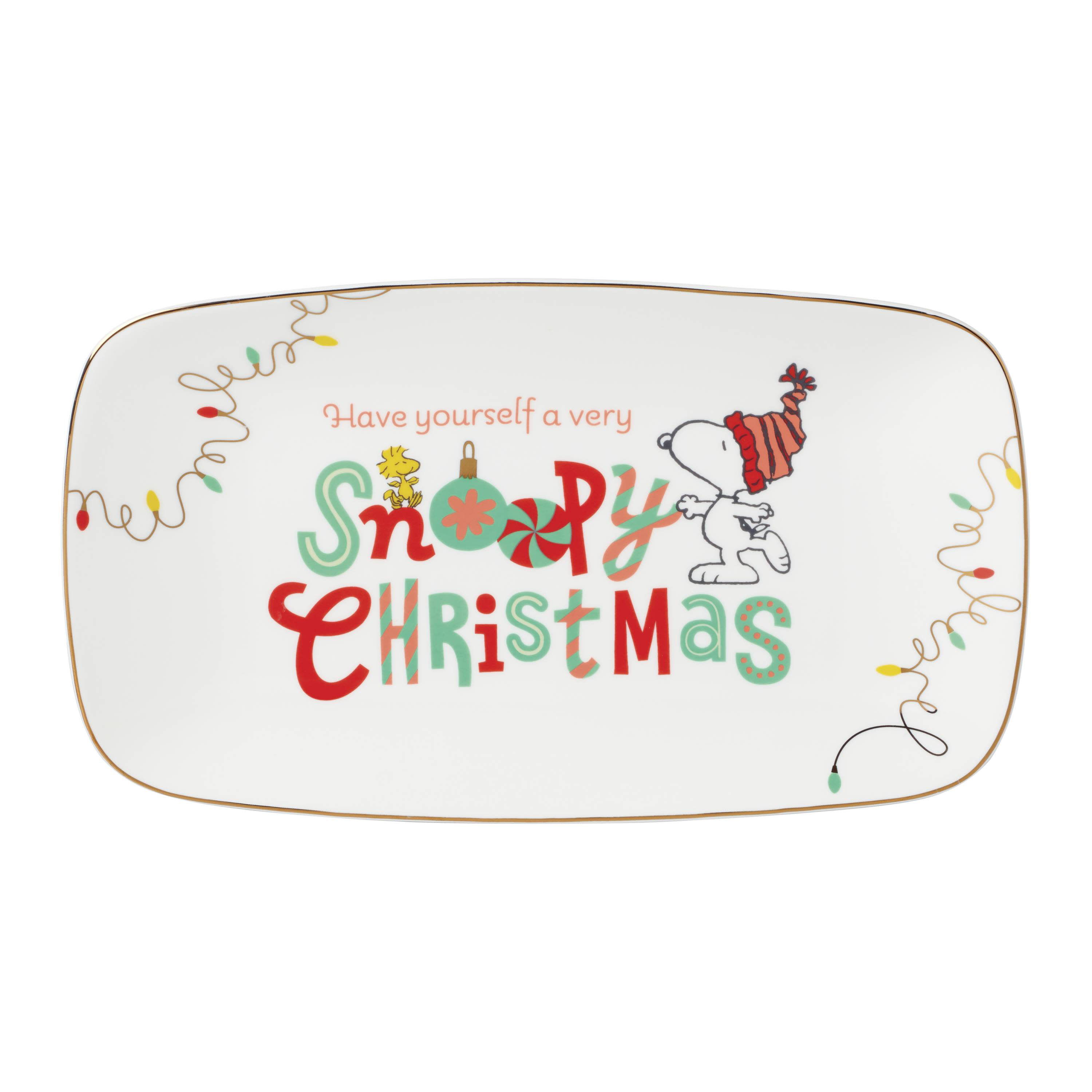 Lenox SNOOPYS CHRISTMAS Snoopy Christmas Hors D'oeuvres Tray Wayfair