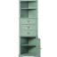 Armoire haute triangulaire avec 3 tiroirs et tablettes réglables-2058011803
