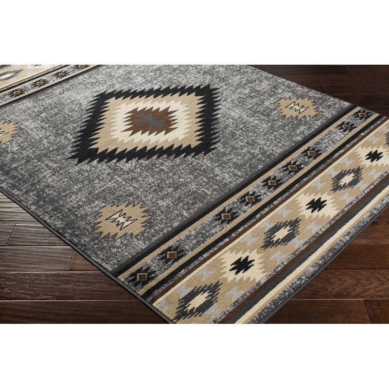 Gorge Southwestern Machine Woven Area Rug, Rectangle 6'7" x 9'6"