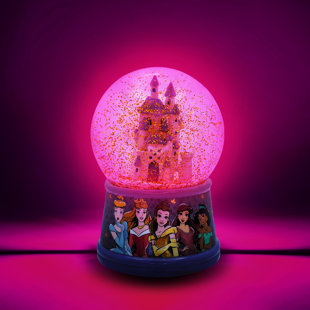 Disney Lilo & Stitch Glitter Globe Atop A Colorful Base Adorned