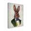 « lapin dans une pochette verte », reproduction d’impression sur toile tendue-33421362