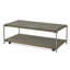 Table basse rectangulaire et tables de bout, graphite vieilli, bois franc, métal, rehaussement de salon moderne en bois franc massif 1 2, caractéristique élégante