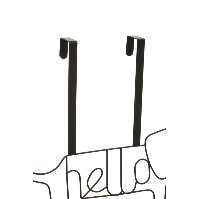 Aamenah Stainless Steel Over-the-Door 2 - Hook Coat Rack, Black
