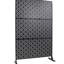 Écran d'intimité en métal l 76 "H 48" Ps107 Noir - Autoportant pour terrasse extérieure et intérieure-121648639