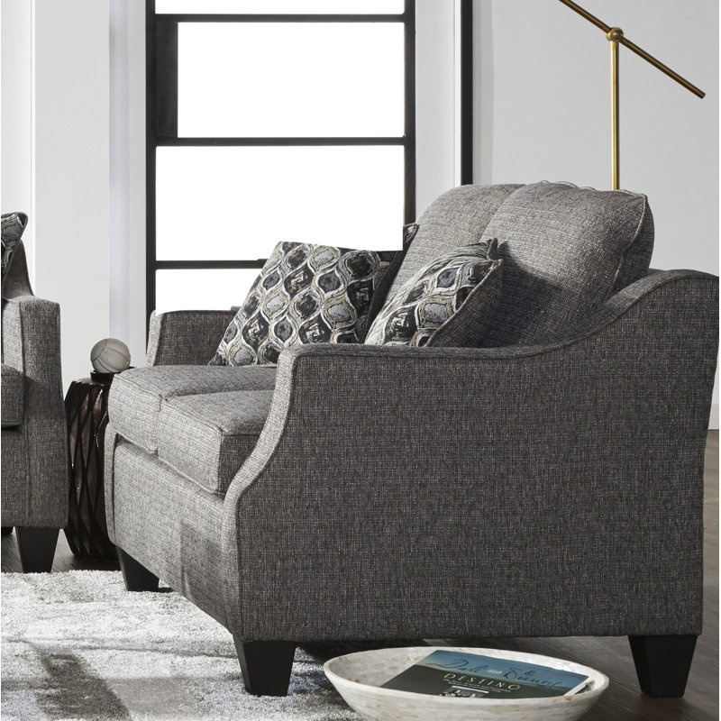 Zakary Upholstered 52.5'' Loveseat, Talula Ash