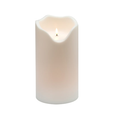 Bougie blanche sans flamme pour l'extérieur