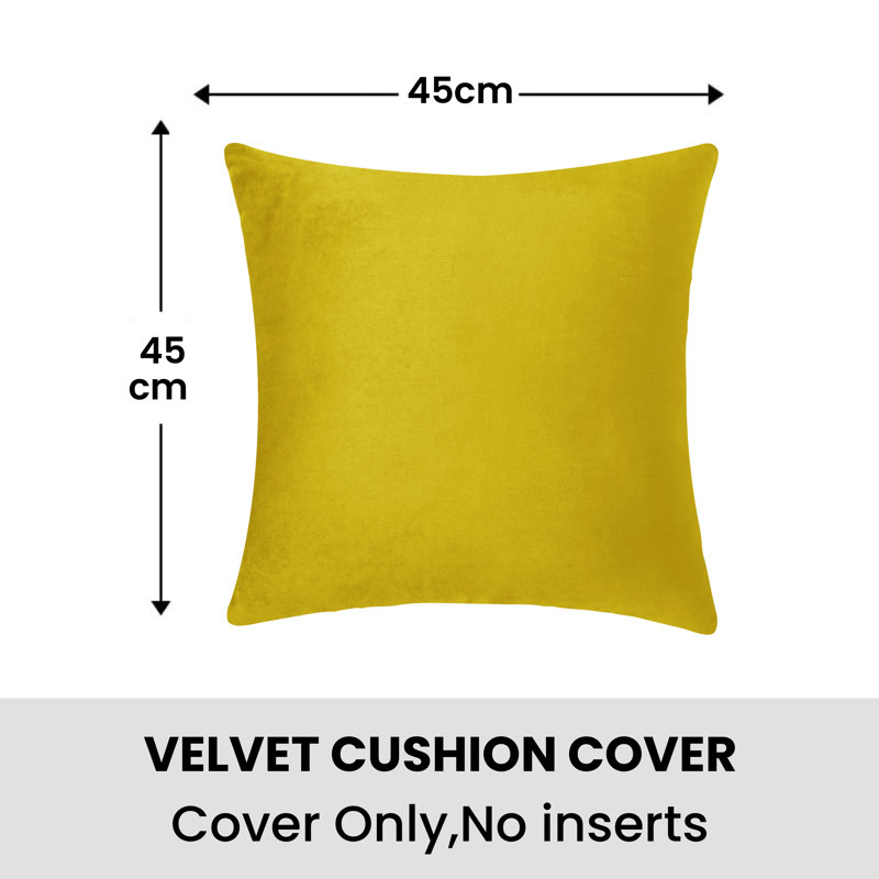 Kilian Square Cushion Cover, Mustard