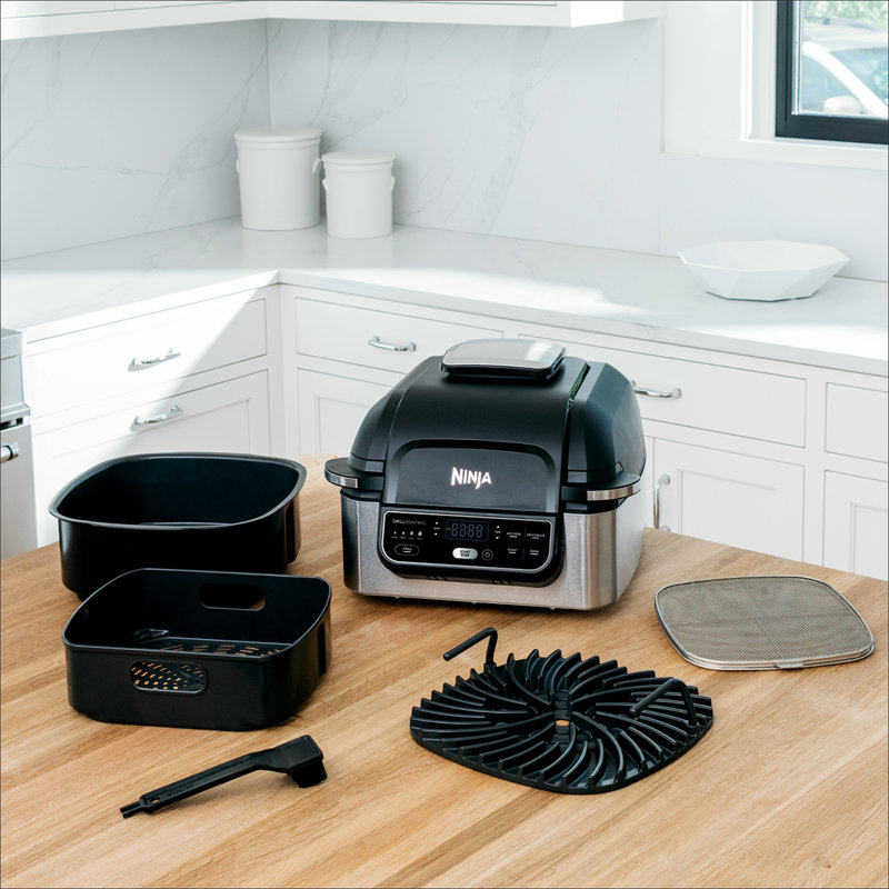 Ninja Foodi 5-in-1 Indoor Grill with Air Fry, Roast, Bake & Dehydrate, 4-Quart Crisper Basket & 6-Quart Cooking Pot