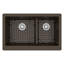 Ensemble d'évier de cuisine à double cuve et tablier frontal à tablier frontal 34 po x 21-1 / 4 po 60/40 Karran Quartz-49947595