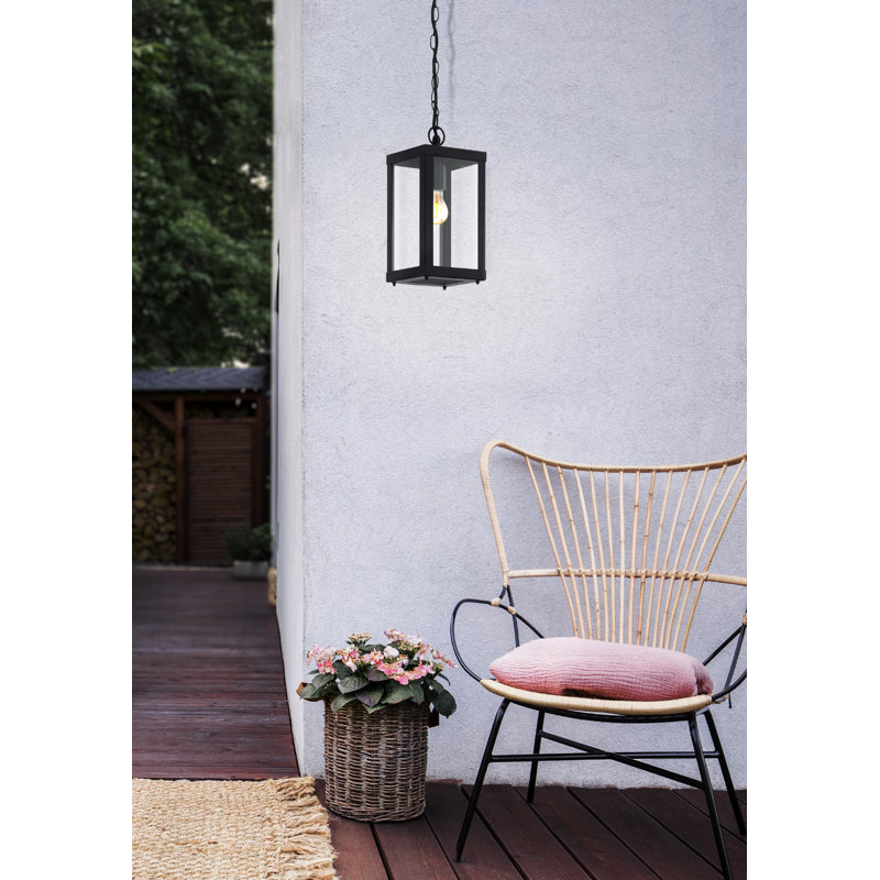 Luciano Outdoor Hanging Lantern, Black