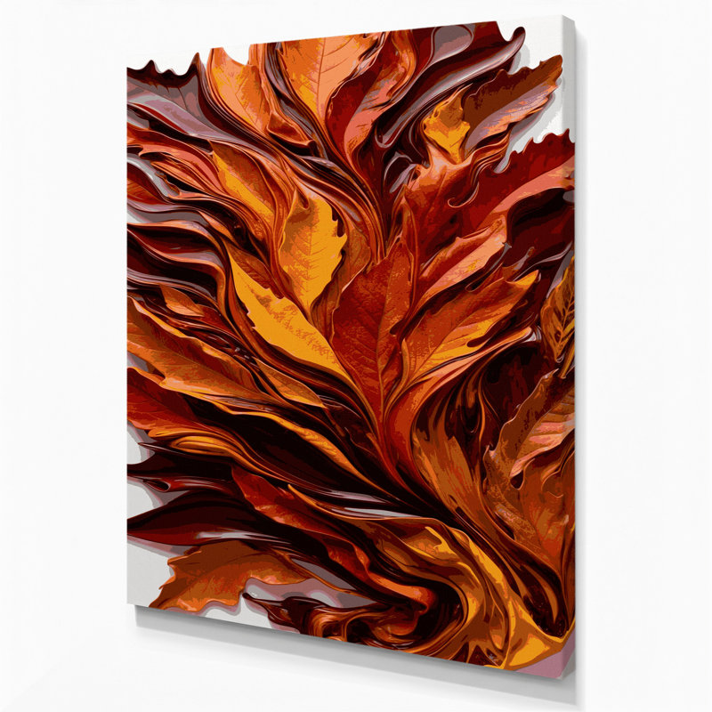 Abstrait art fluide sur toile brune 12, 24" H x 20" W