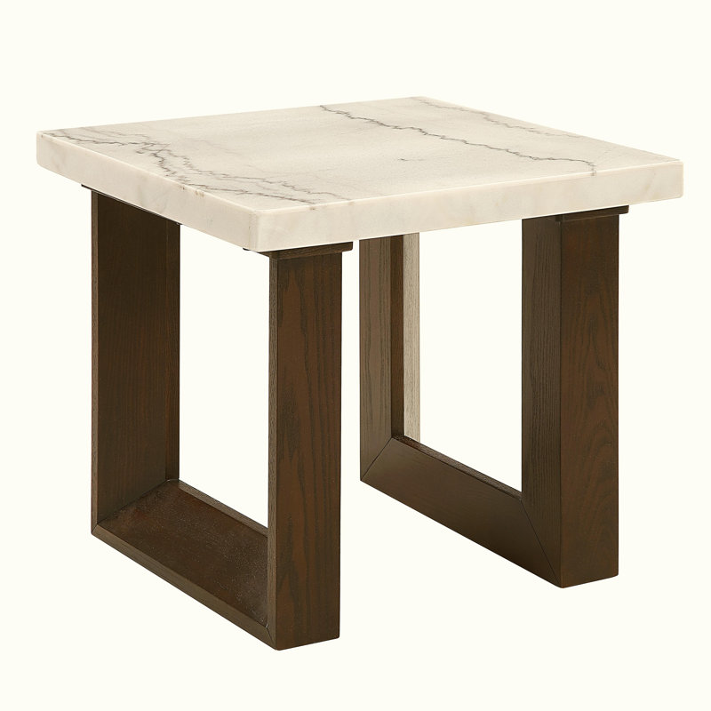Plateau de table en marbre blanc naturel, table d'appoint de traitement de surface couleur café