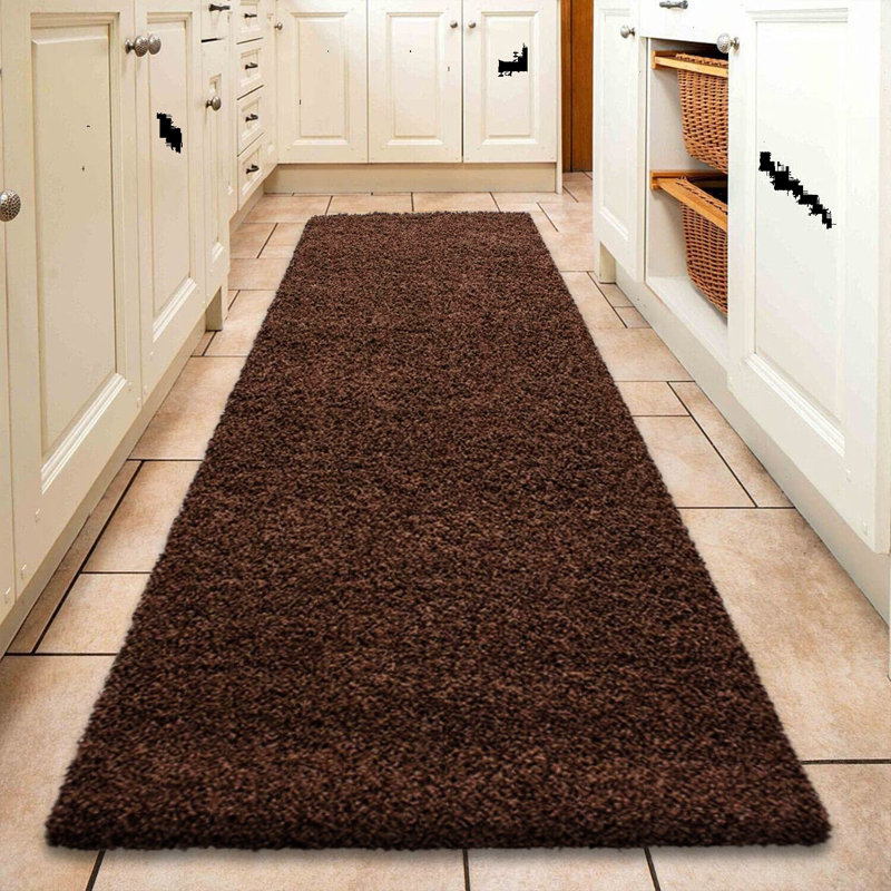 Runner Medeina Solid Colour Shag 60cm X 220cm Area Rug