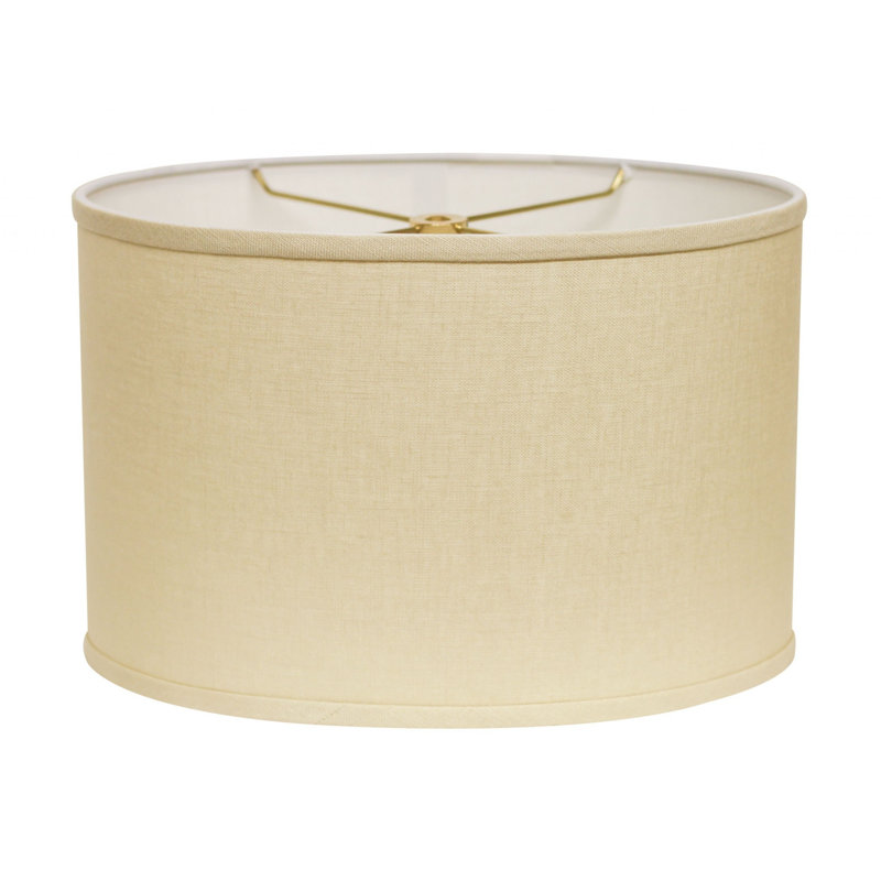 Abat-jour ovale en lin Throwback, Beige, H 10 po x l 16 po x P 10 po