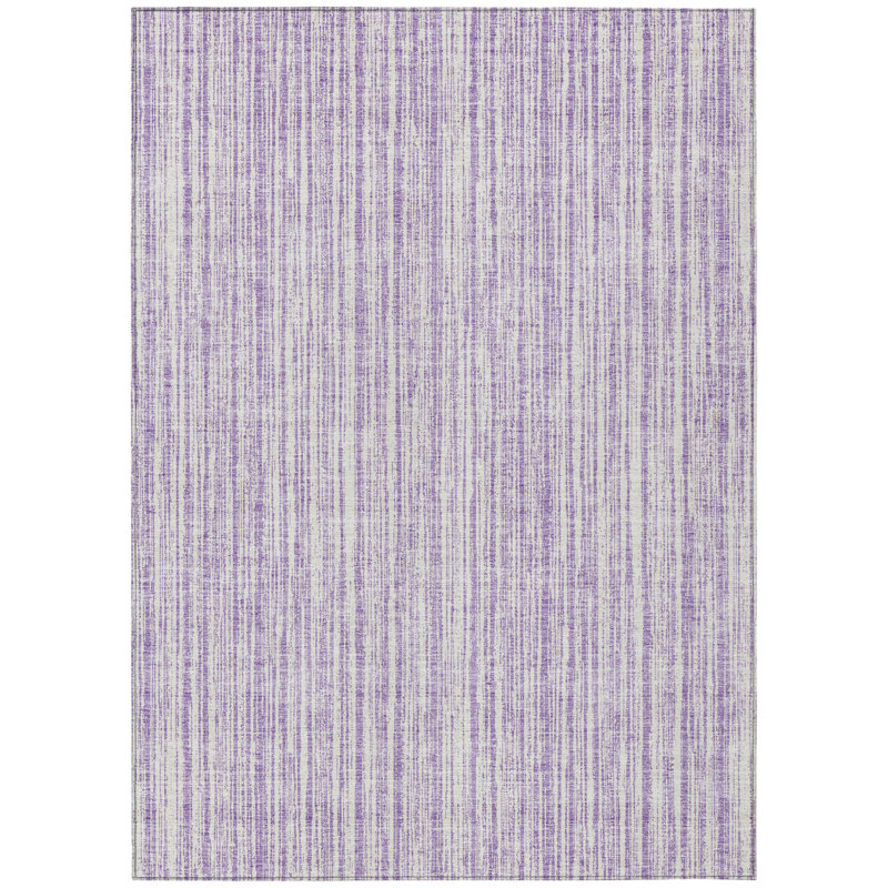 Tapis intérieur lavable rayé ivoire 8 pi x 10 pi