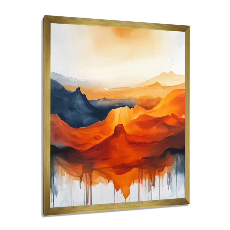 Nusaybah - paysages, impressions sur toile, H 44 po x l 34 po, Reproduction encadrée sans passe-partout, Doré