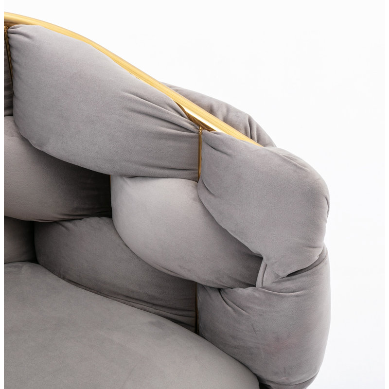 Vladanka 28.7'' Velvet Sofa, Gray Velvet