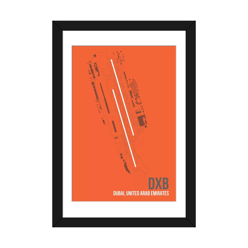 « dxb diagram, dubaï, émirats arabes unis » par 08, reproduction d’impression sur toile, H 32 po x l 24 po x P 1 po, Blanc