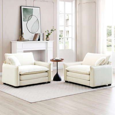 Beige Corduroy Office Bench Seat, For A Comfortable Workspace Luxury Stylish And Home