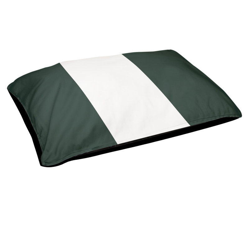 Coussin Cleveland, Petit (l 28 po x P 18 po x H 6 po), Vert/blanc