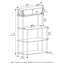Brown Walnut 5-Tier Bakers Rack Coffee Bar, Kitchen Storage Shelf with Top Cabinet, Pantry Organizer for Kitchen Organization