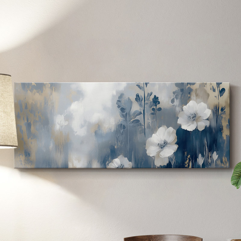 Botanical Series-CCCCLXIX- Toile tendue avec châssis - Prêt à accrocher, H 16 po x l 40 po