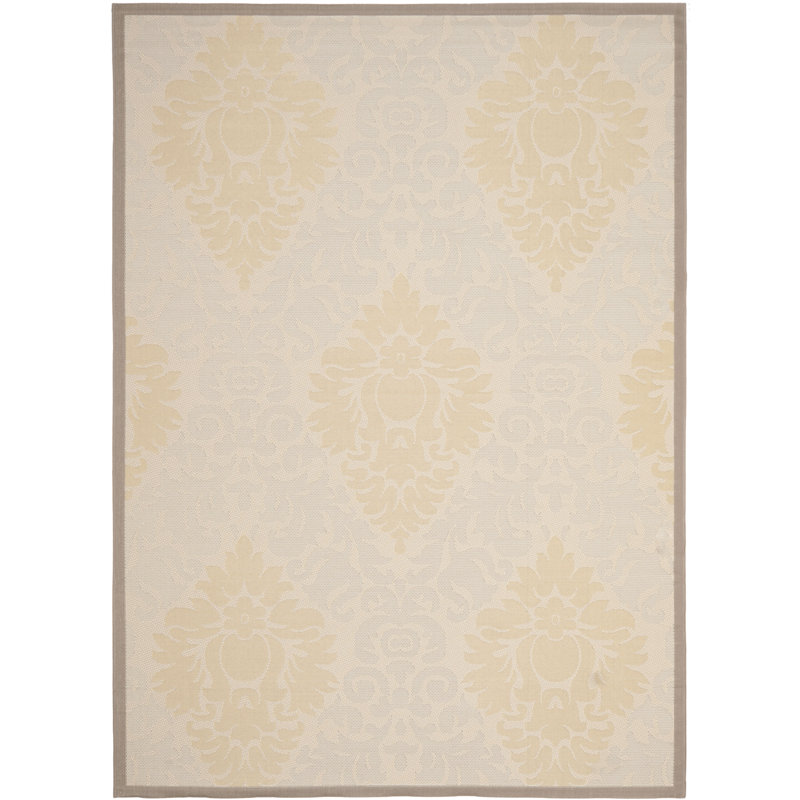 Arneshia Beige Indoor/Outdoor Area Rug, Rectangle 9' x 12'