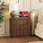 3 - Drawer Nightstand with Charging Station, Mid Century Modern End Table Arched Design, Bedside Table for Bedroom, Office-1141179501