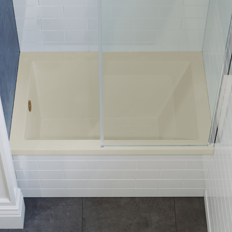 Voltaire 48" x 32" Alcove Bathtub, Left, Bisque
