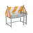 Twin Size Kids Loft Bed with Canopy, LED String Lights & Front Bookshelf, Gray-530313077-530313074