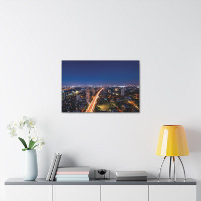 «Mumbai Night Skyline», toile d'art à couper le souffle, paysage urbain époustouflant