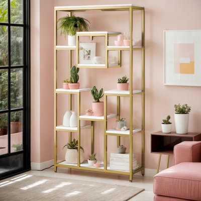 71.7" Tall 11-Tier Modern Bookshelf, Freestanding Open Display Bookcase and Storage Shelf Organizer for Living Room and Home Office